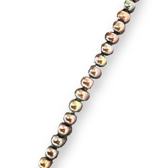 Pearl Cross Faux Turquoise Necklace .925 Sterling Silver - Picture 4 of 7